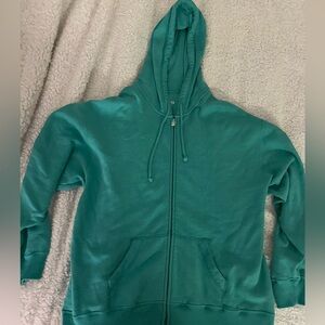 Green Hollister full zip hoodie